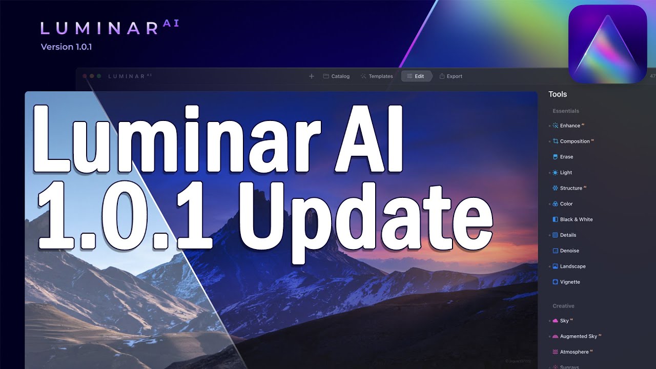 Luminar AI 1.0.1 Update